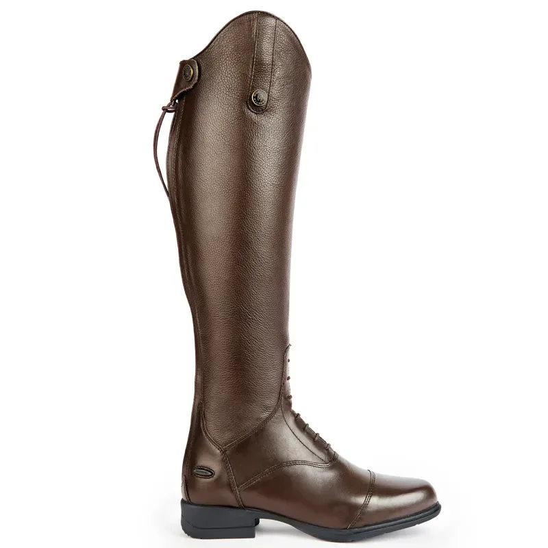 Moretta Gianna Tall Riding Boots - Short Height in Brown-1
