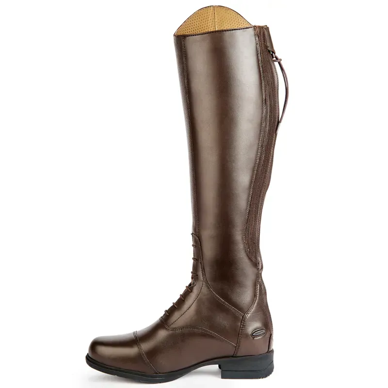 Moretta Gianna Tall Riding Boots - Short Height in Brown-3