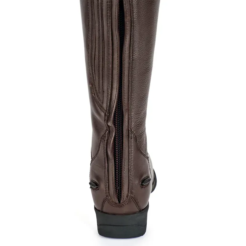 Moretta Gianna Tall Riding Boots - Short Height in Brown-6