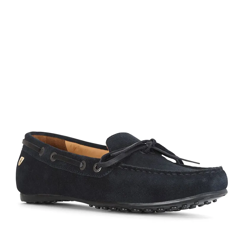 Moretta Sofia Moccasins in Navy-2