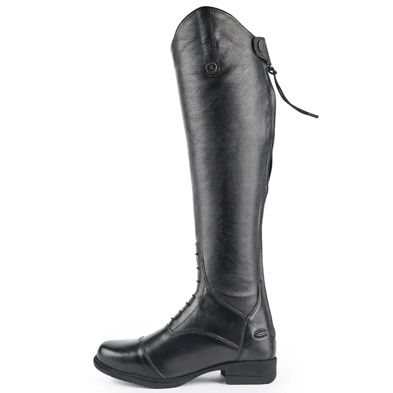 Moretta Gianna Tall Riding Boots - Short Height in Black-1