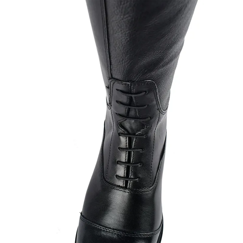 Moretta Gianna Tall Riding Boots - Short Height in Black-3
