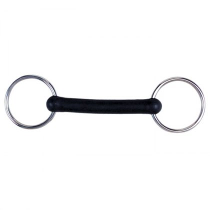 Korsteel Flexi Rubber Mullen Mouth Loose Ring Snaffle Bit