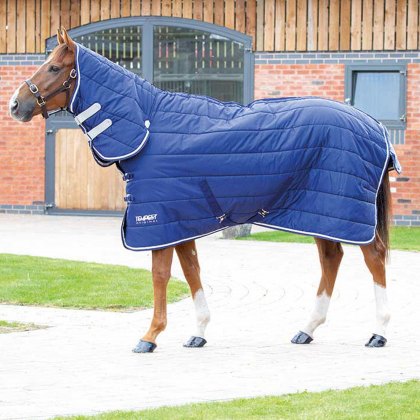 Shires Tempest Combo Stable Rug 400g Fill Red/Grey 