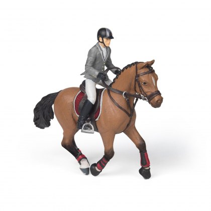 Papo Competition Horse with Rider Toy