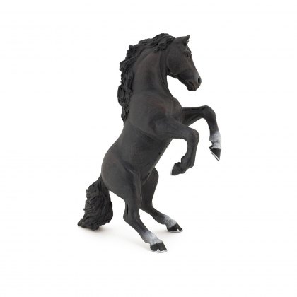 Papo Black Reared Up Horse Toy