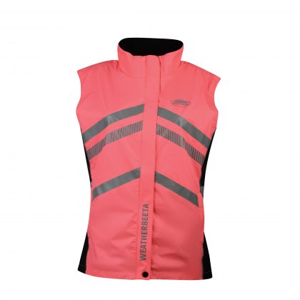 WeatherBeeta Adults Pink Reflective Lightweight Waterproof Vest Hi-Vis
