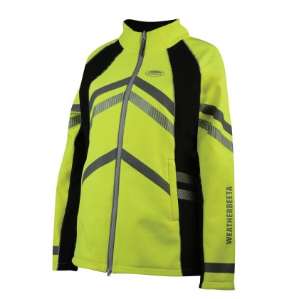 WeatherBeeta Childs Yellow Reflective Softshell Fleece Lined Jacket Hi-Vis