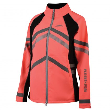 WeatherBeeta Childs Pink Reflective Softshell Fleece Lined Jacket Hi-Vis