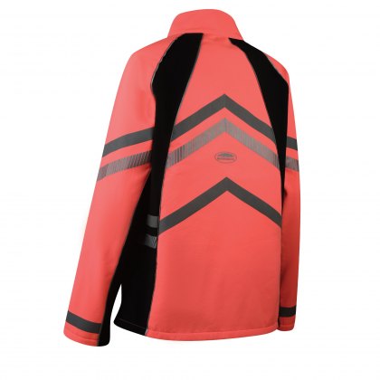 WeatherBeeta Adults Pink Reflective Softshell Fleece Lined Jacket Hi-Vis
