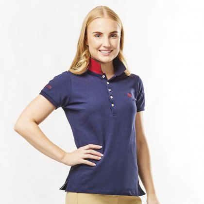 Dublin Lily Cap Sleeve Polo True Navy