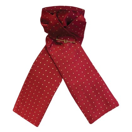 Equetech Self Tying Pin Spot Stock Red/Gold