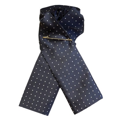 Equetech Self Tying Pin Spot Stock Navy/White