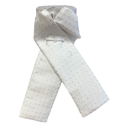 Equetech Self Tying Pin Spot Stock White/Silver