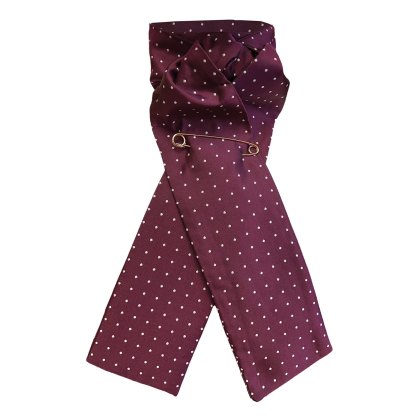 Equetech Self Tying Pin Spot Stock Maroon/White
