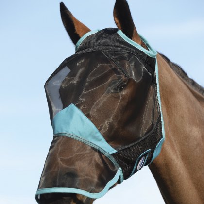 WeatherBeeta ComFiTec Fine Mesh Mask With Nose Black/Turquoise