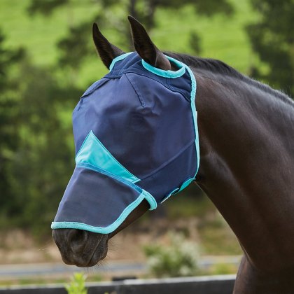 WeatherBeeta ComFiTec Fine Mesh Mask With Nose Navy/Turquoise