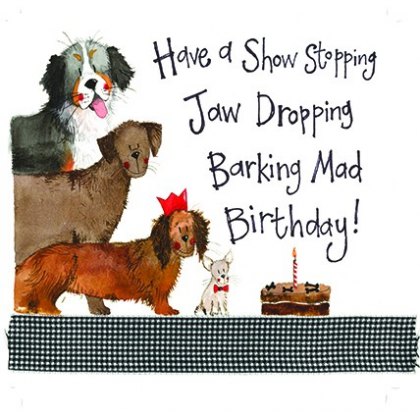 Alex Clark Canine Eating Services Birthday Card