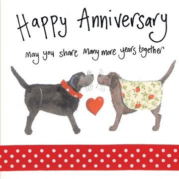 Alex Clark Anniversary Dogs Card