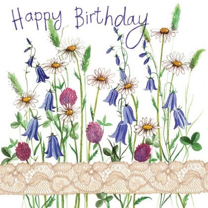 Alex Clark Country Flowers Birthday Card