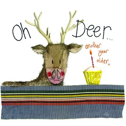 Alex Clark Oh Deer Birthday Card