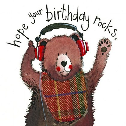 Alex Clark Headphones Birthday Card