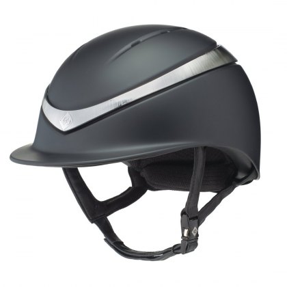 Charles Owen Halo Riding Hat Black Matt/Platinum