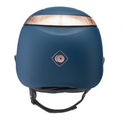 Charles Owen Halo Riding Hat Navy Matt/Rose Gold