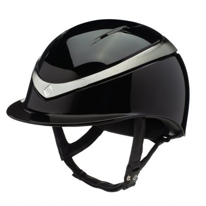 Charles Owen Halo Riding Hat Black Gloss/Platinum