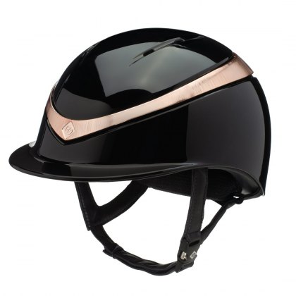 Charles Owen Halo Riding Hat Black Gloss /Rose Gold