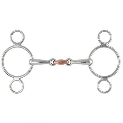 Shires Two Ring Copper Lozenge Gag 528
