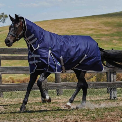 WeatherBeeta ComFiTec Essential Combo Neck Medium Navy Turnout Rug