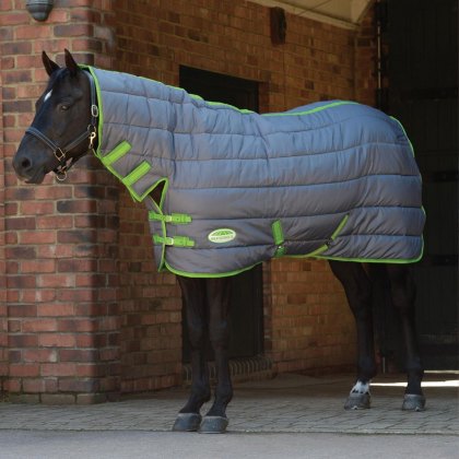 WeatherBeeta ComFiTec 210D Channel Quilt Combo Neck Medium Grey Stable Rug