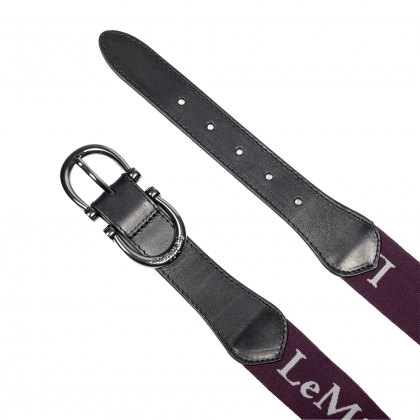 LeMieux Elasticated Belt Aubergine  