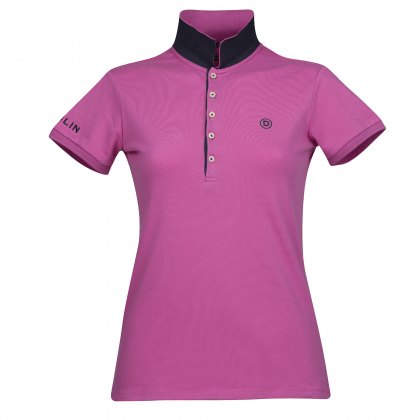 Dublin Lily Cap Sleeve Polo Red Violet  