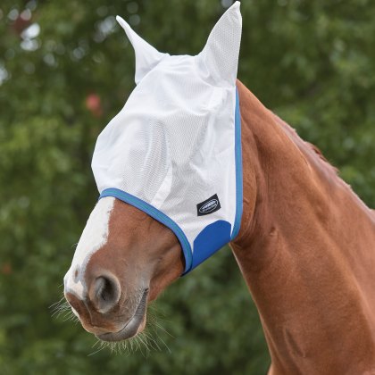 Weatherbeeta ComFiTec Essential Mesh Mask White/Delft Blue/Mint