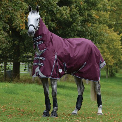 WeatherBeeta ComFiTec Plus Dynamic II Combo Neck Lite Maroon Turnout Rug