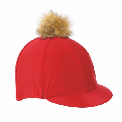 Shires Pom Pom Hat Cover Red