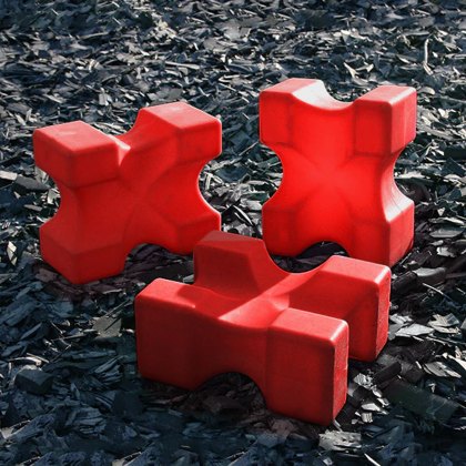 PolyJumps Red Mini Blocks | 6 Pack