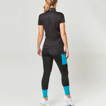 Dublin Power Performance Mid Rise Colour Block Riding Tights Aqua