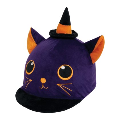 Equetech Halloween Cat Cobweb Hat Silk
