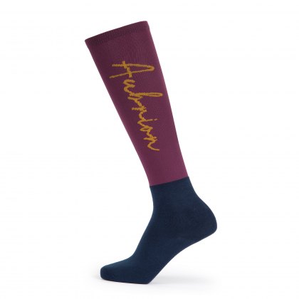 Shires Aubrion Team Winter Socks Mulberry