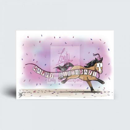 Emily Cole Pony Happy Birthday Card (Multiple designs)