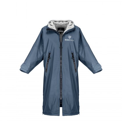 Equidry All Rounder Jacket with Fleece Hood Junior Steel Blue/Grey