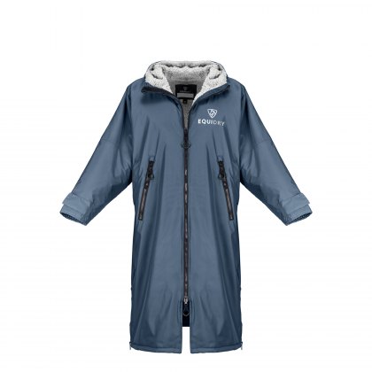 Equidry All Rounder Jacket with Fleece Hood Steel Blue/Grey