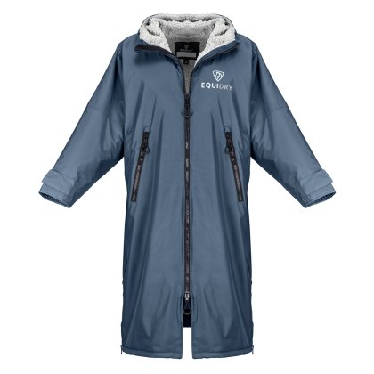 Equidry All Rounder Jacket with Fleece Hood Steel Blue/Grey