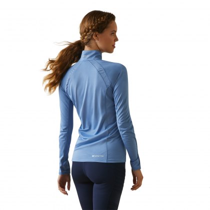 Ariat Ladies Sunstopper 1/4 Zip Baselayer Ashleigh Blue