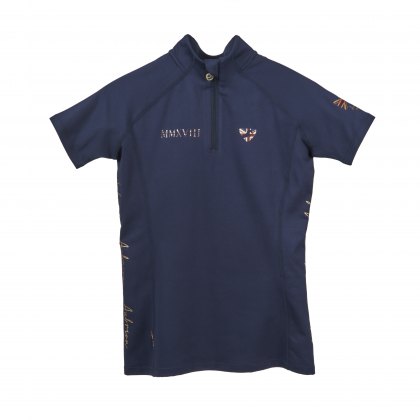 Aubrion Team Short Sleeve Base Layer Junior Navy 