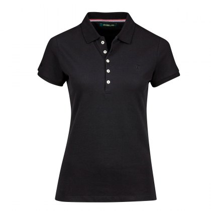 Dublin Lily Cap Sleeve Polo Black  
