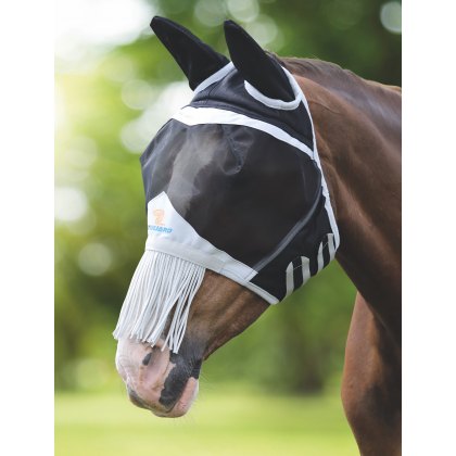 Shires Fine Mesh Fly Mask with Ears & Nose Fringe